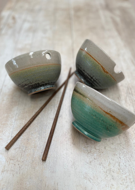 L&D Large Noodle bowls with chopsticks